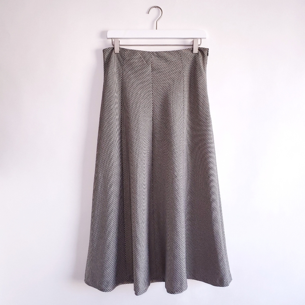Zara A-Line Houndstooth Skirt
